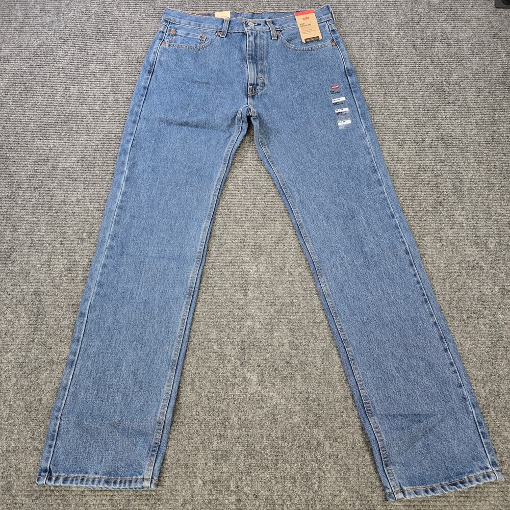 Levi's 505 Jeans Mens 33x34 Blue Regular Straight Classic NWT Tall